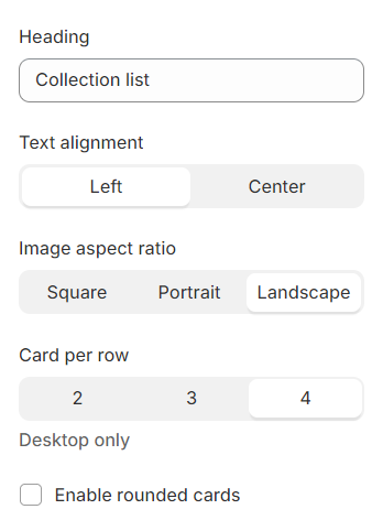 collection list general